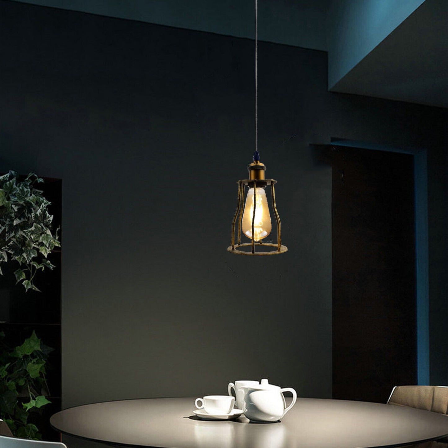 Industrial Hemp Rope Pendant Ceiling Lamp Decorative Chandelier