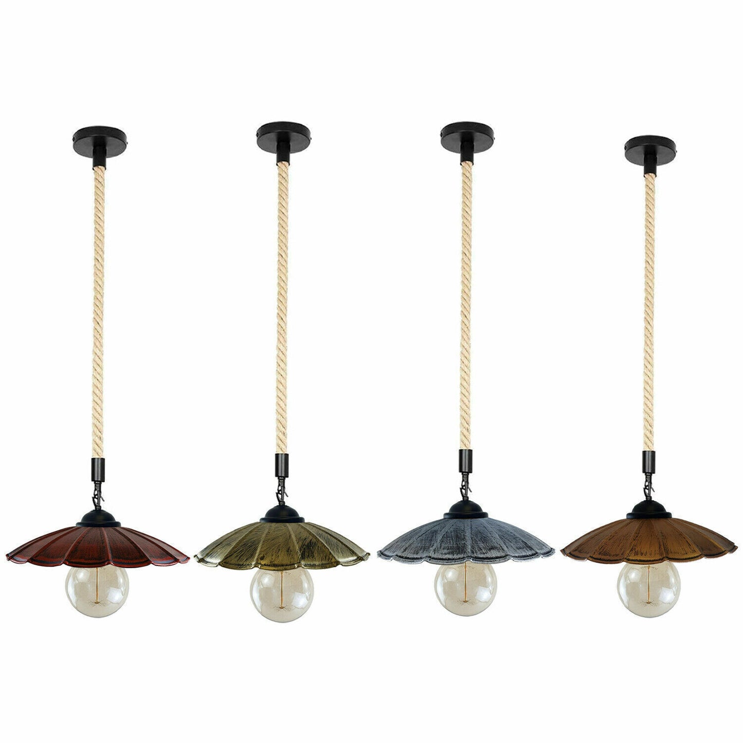 umbrella-shape Pendant Light with rope.JPG