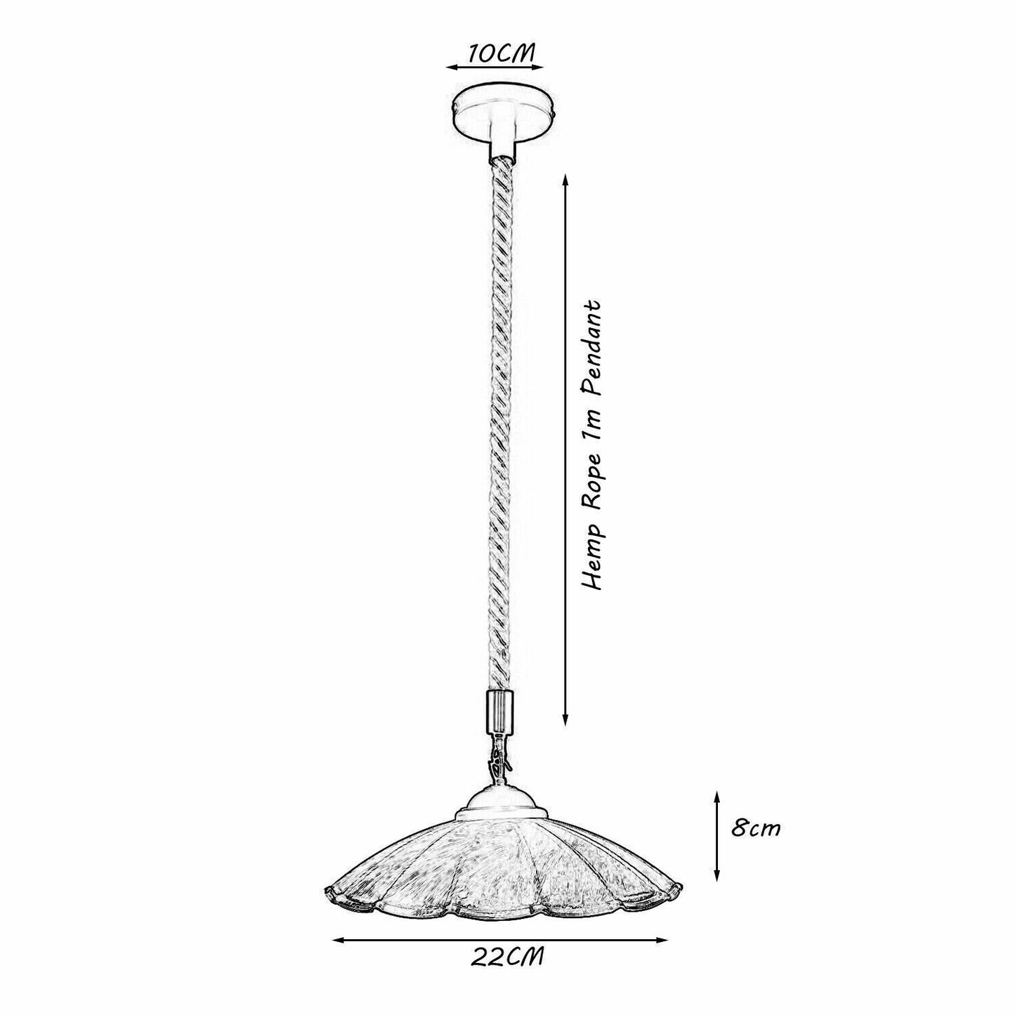 umbrella-shape Pendant Light with rope.JPG