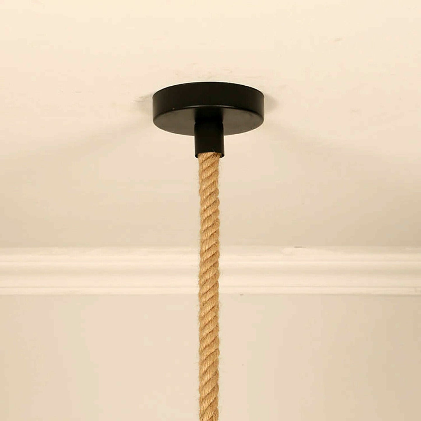 Retro Metal Hemp Rope Umbrella-Shape Pendant Light