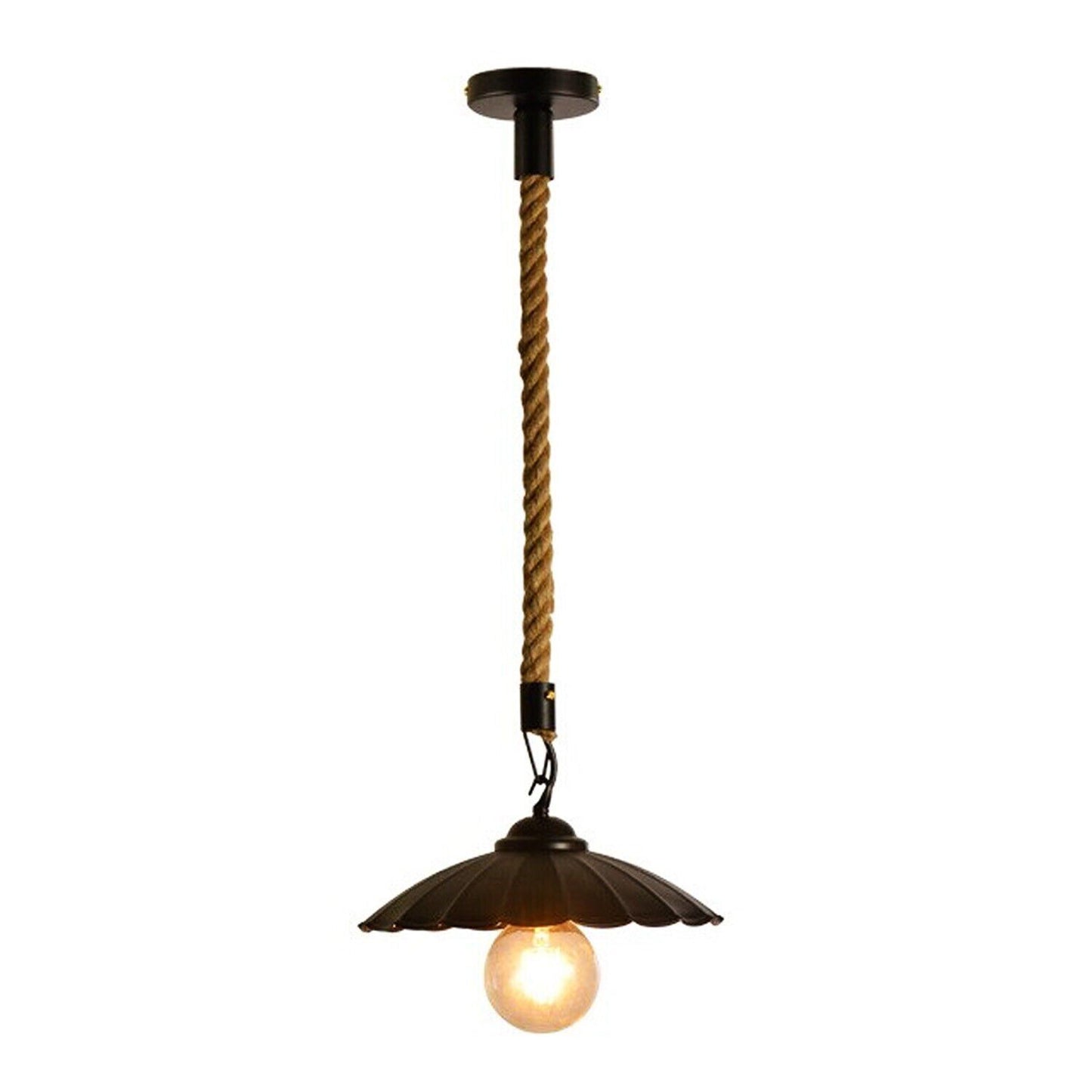 umbrella-shape Pendant Light with rope.JPG