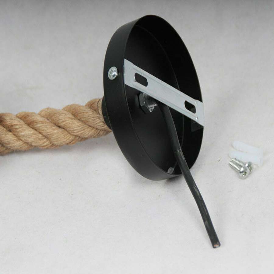 Vintage Hemp Rope Three-Head hanging Pendant Light