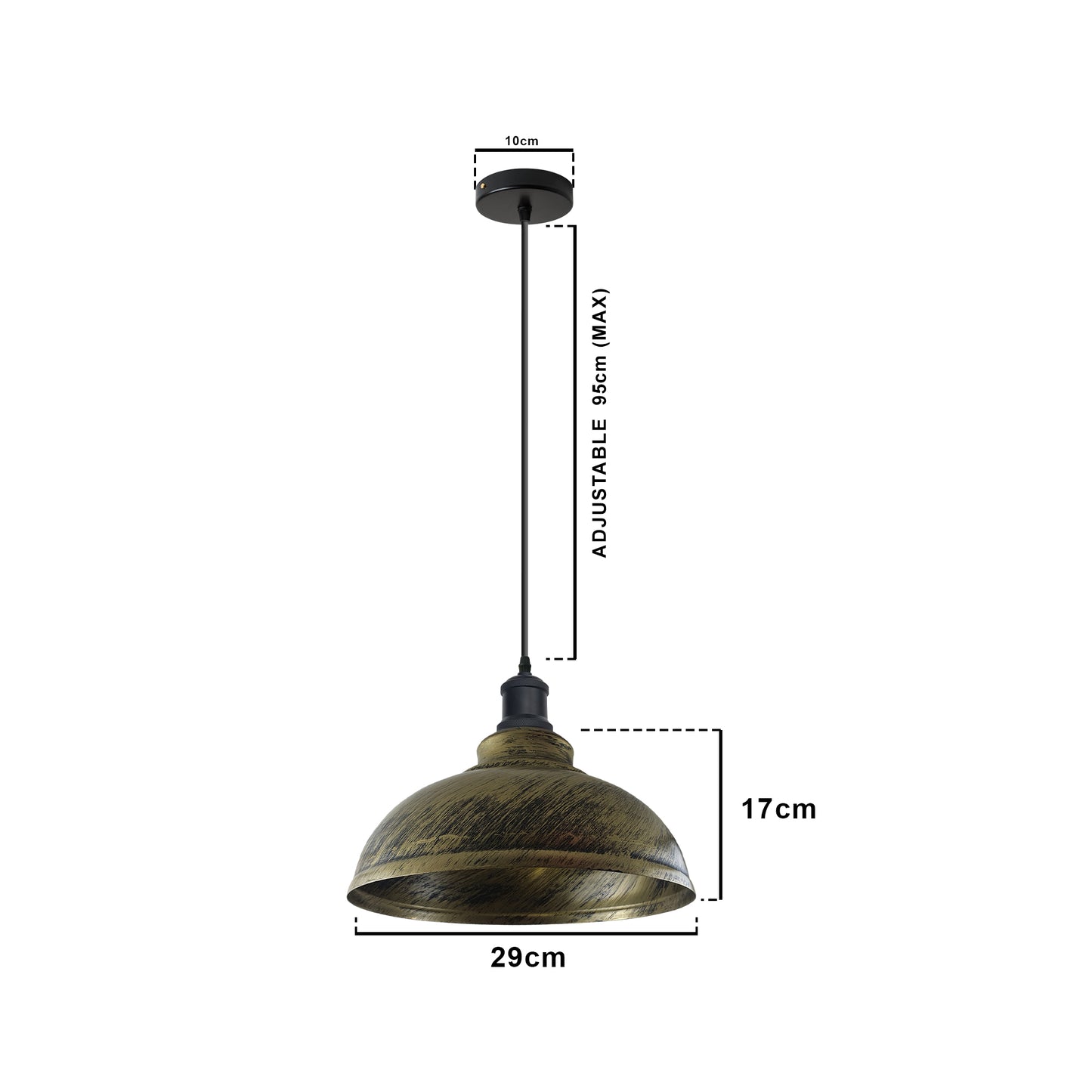 Vintage Ceiling Pendant Light Loft Metal Lampshade Ceiling Lamp~1771