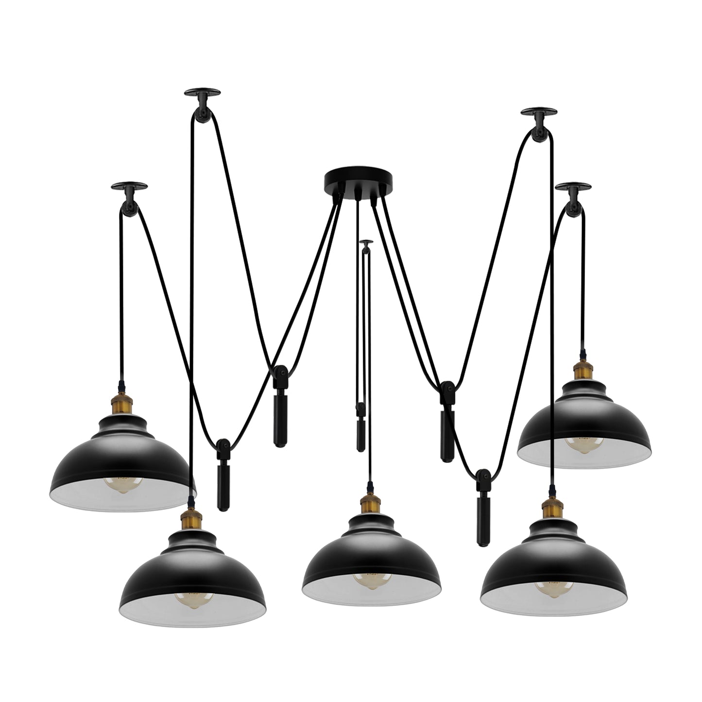 Black 5-Head Ceiling Pendant Light.JPG