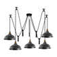 Brushed Silver 5-Head Ceiling Pendant Light