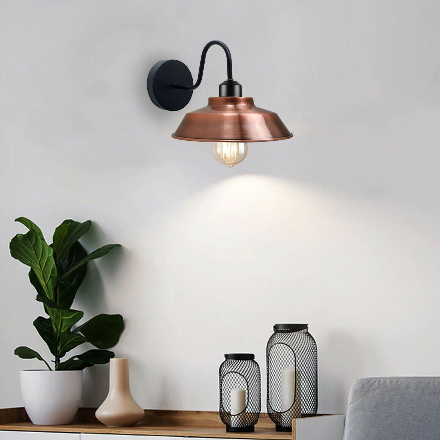 Industrial Swan Wall Lampshade for basement~1431