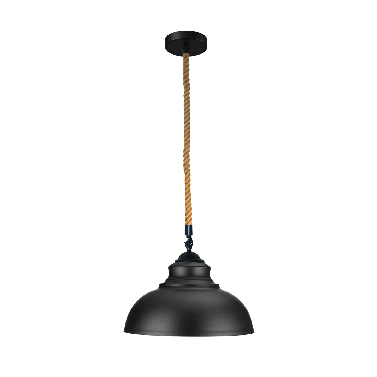 Curvy Hanging Pendant Light Black Light Fixture Rope Cord