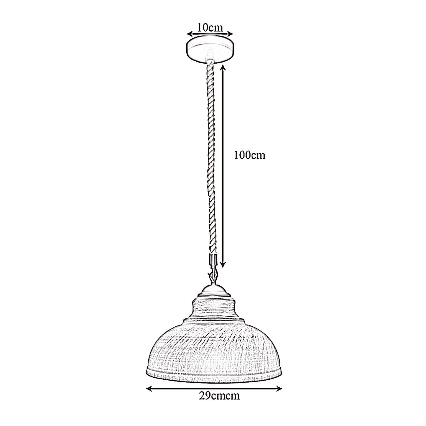 Industrial Rope Pendant Light Grey Farmhouse Light Fixtures