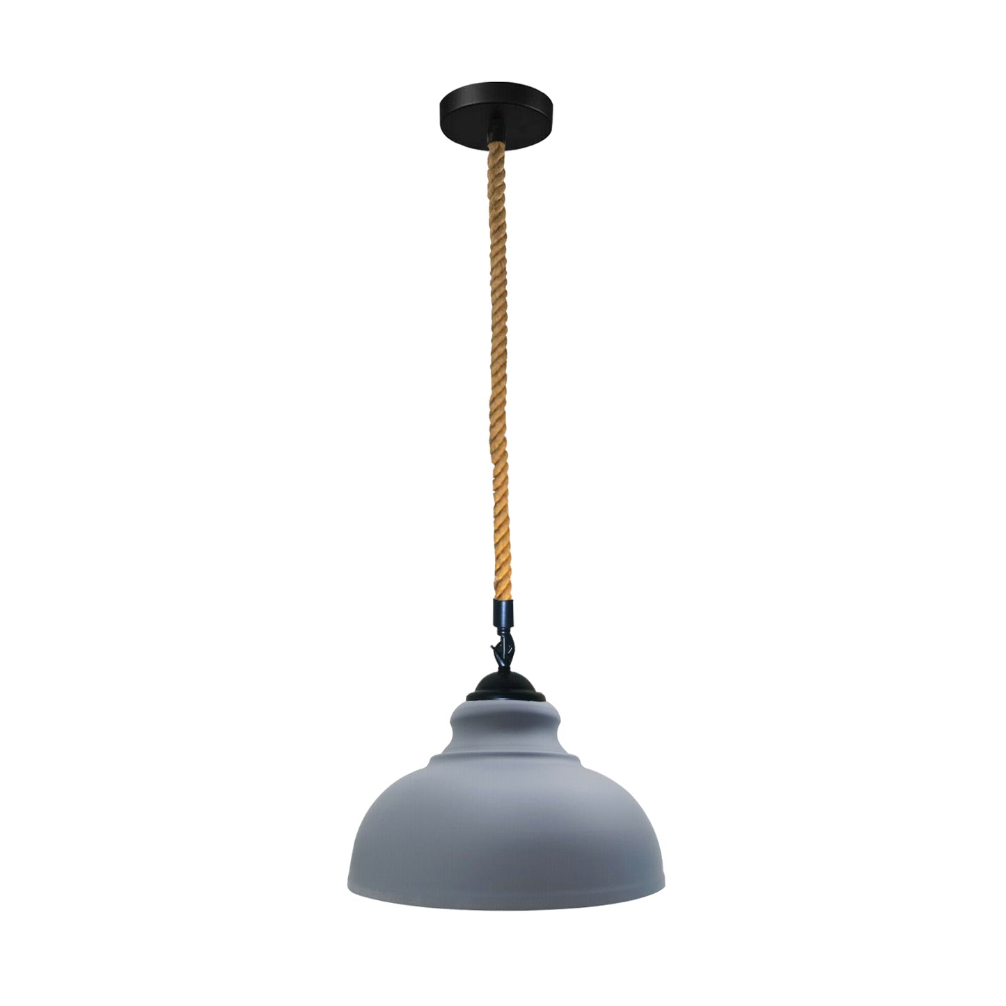Industrial Rope Pendant Light Grey Farmhouse Light Fixtures
