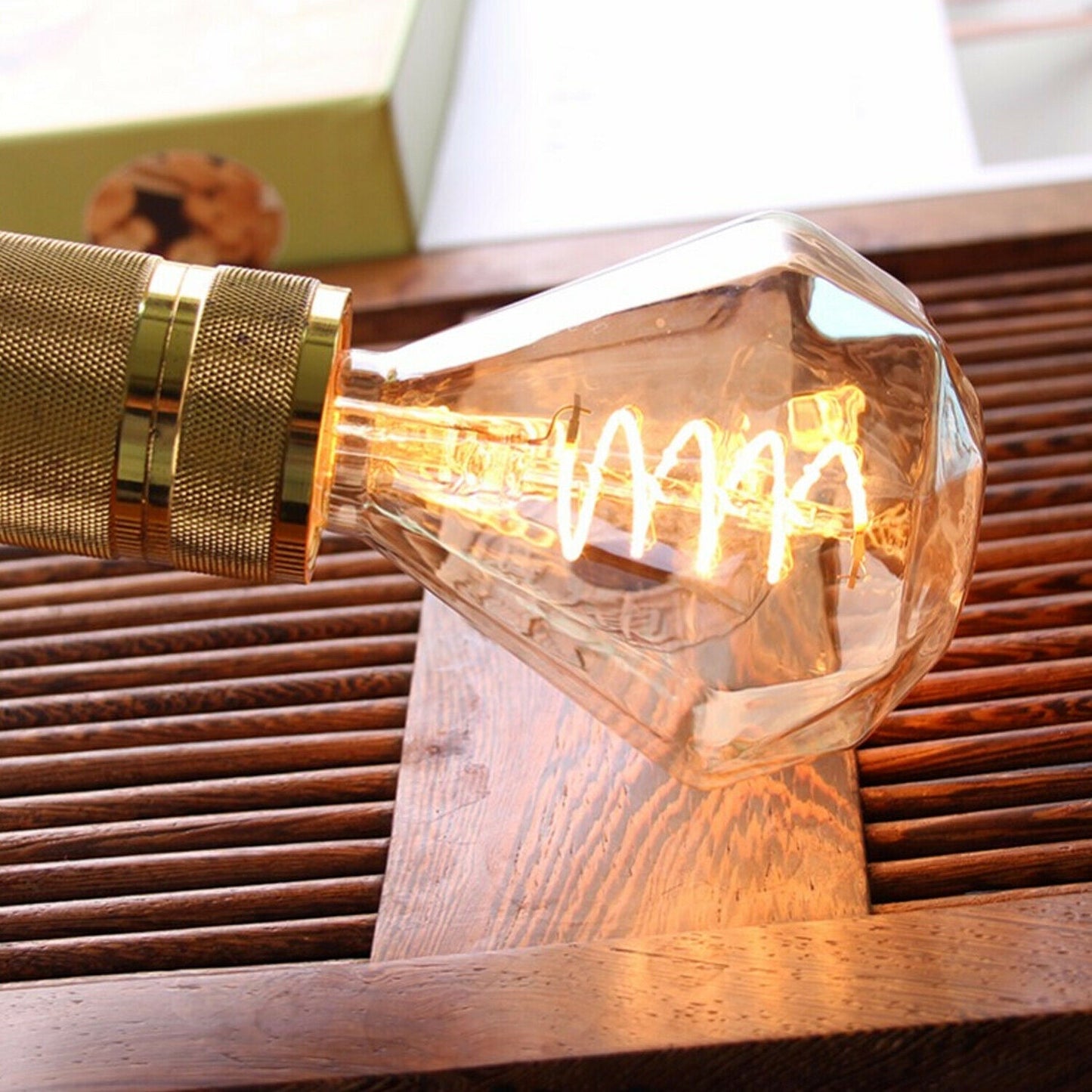 Diamond 4W LED Light Bulb E26 Warm White Dimmable LED Filament Bulb