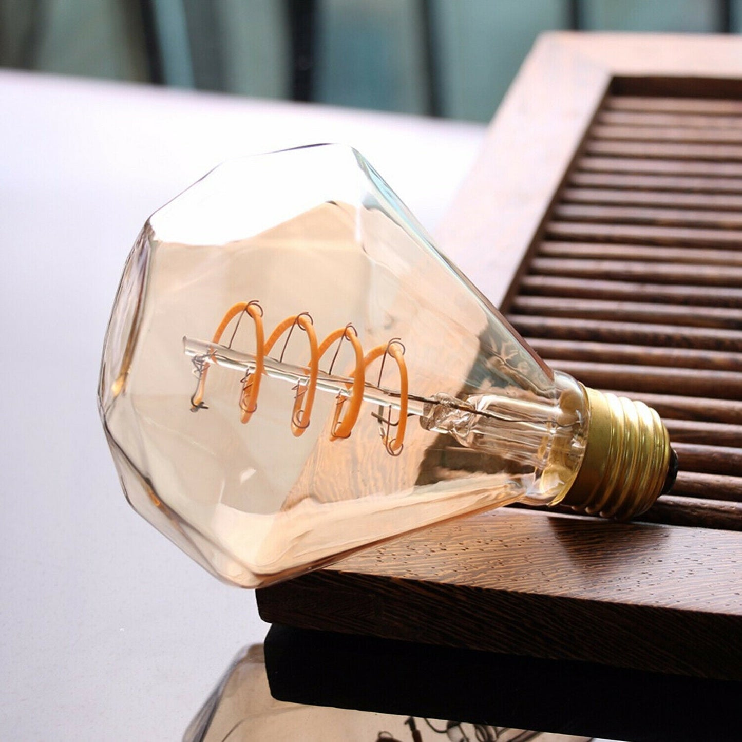 Diamond 4W LED Light Bulb E26 Warm White Dimmable LED Filament Bulb