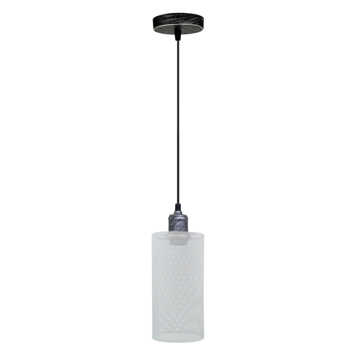 Industrial Vintage Metal Cage Cylinder Pendant Light Fixture