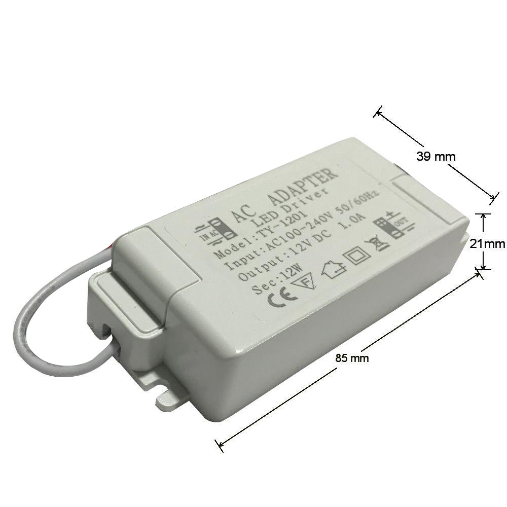 12W Compact LED Driver AC 230V to DC12V Power Supply TransformeR
