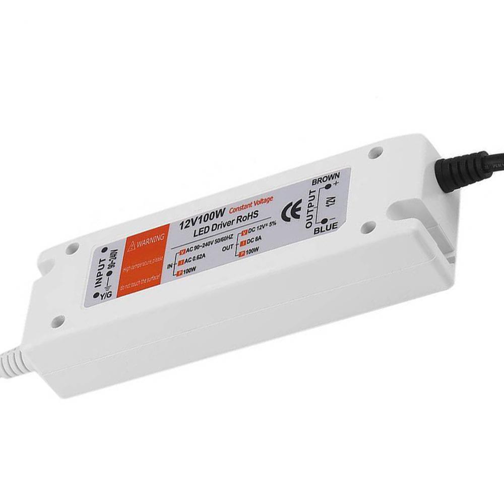 DC 12V 8A 100W Constant Voltage LED Driver Power Supply AC 90-240V Lighting Transformer