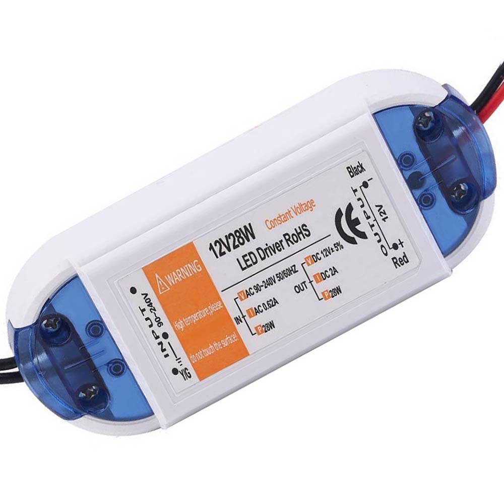 DC 12V 2A 28W Constant Voltage LED Driver Power Supply AC 90-240V Lighting Transformer