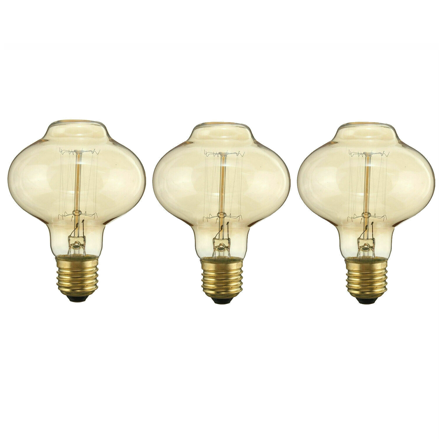 E26 MushRoom 60W Vintage Retro Industrial Filament Bulb 3 Pack