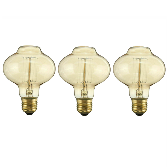 E26 MushRoom 60W Vintage Retro Industrial Filament Bulb 3 Pack