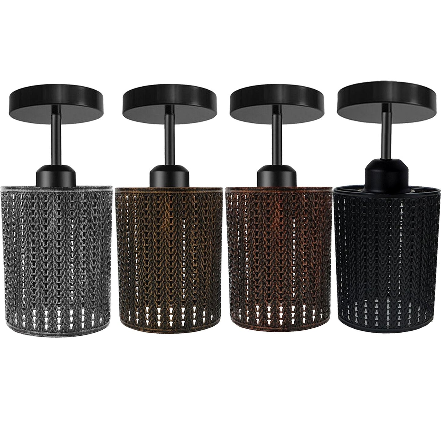 Metal Ceiling Light Shade Pendant Industrial Barrel Wire Cage Lampshade Lamp~1218