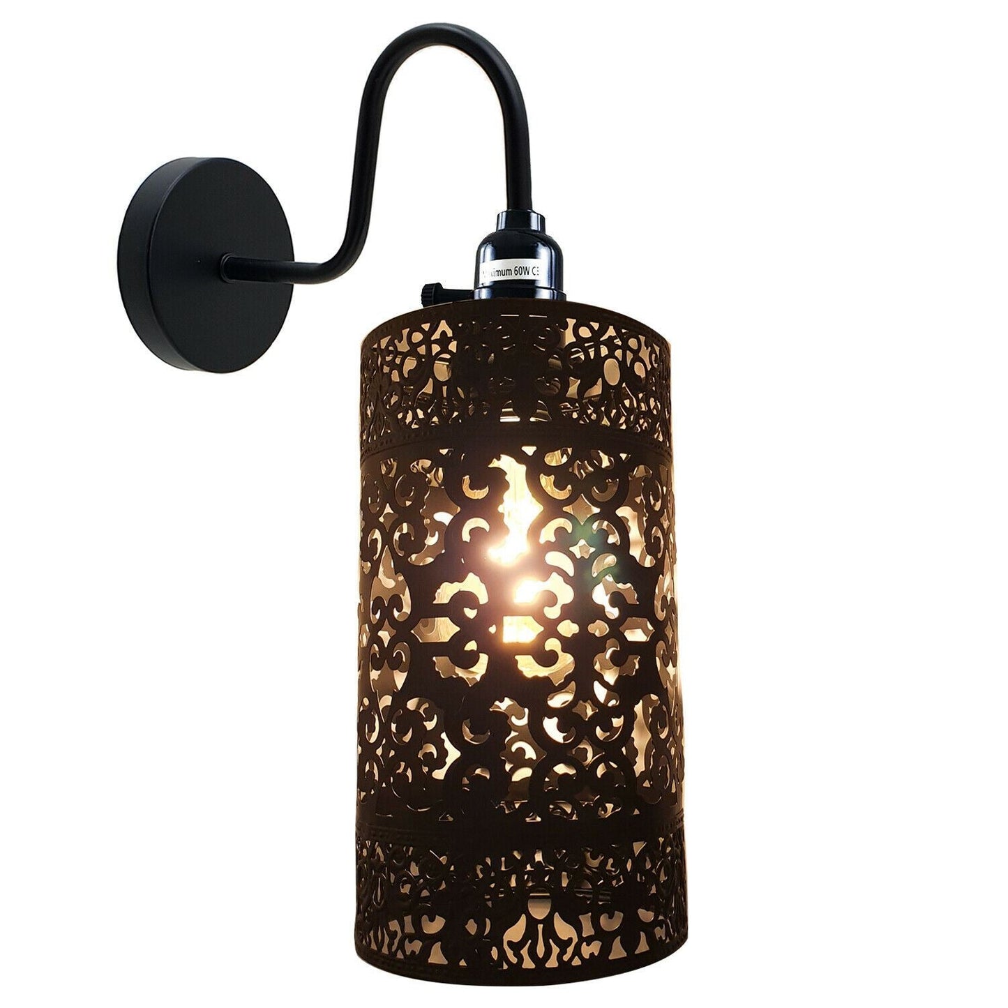 Vintage Industrial Metal Shade Black Wall Lights