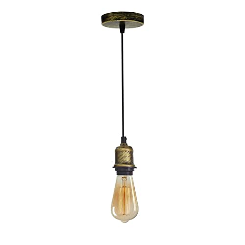 Vintage Hanging Pendant Light Fixture with a cord.
