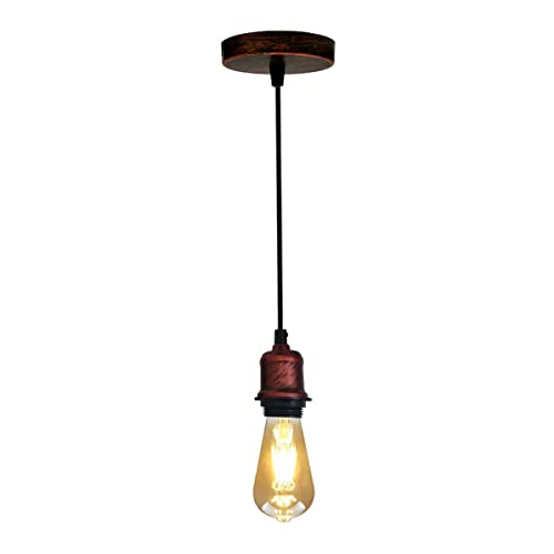 Vintage Hanging Pendant Light Fixture with a cord.