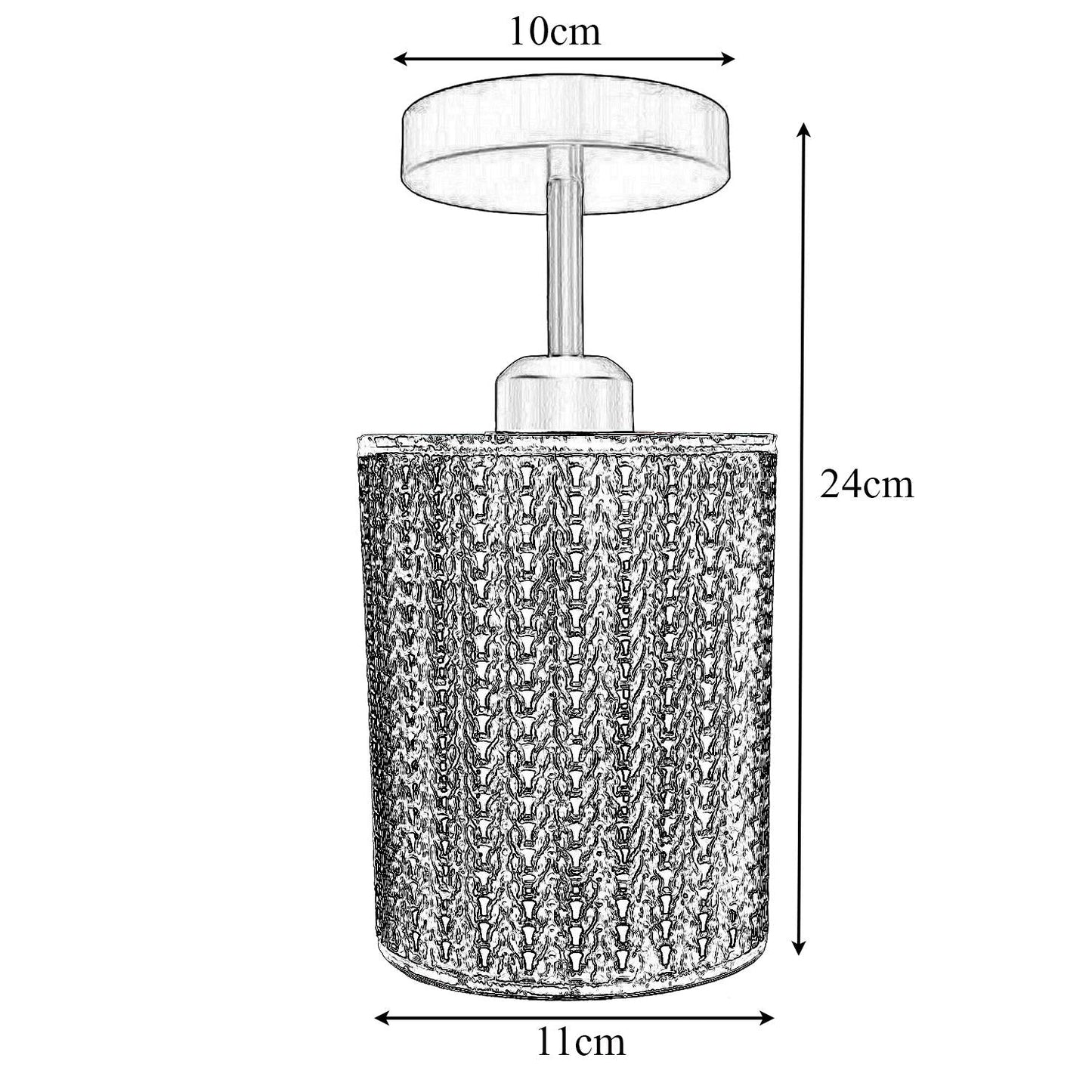 Metal Ceiling Light Shade Pendant Industrial Barrel Wire Cage Lampshade Lamp~1218