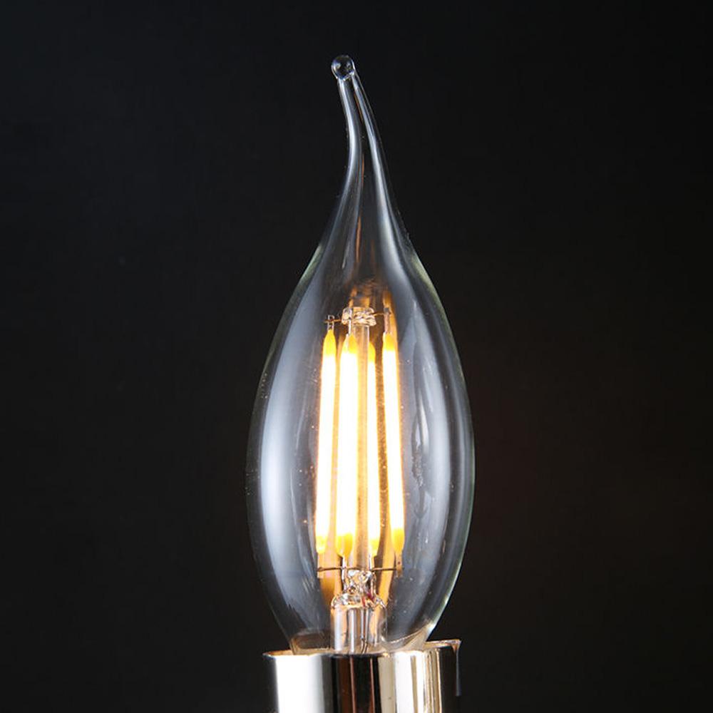 E14 4W C35 LED Candelabra Bulbs 2200K Warm White Dimmable LED Filament Bulb