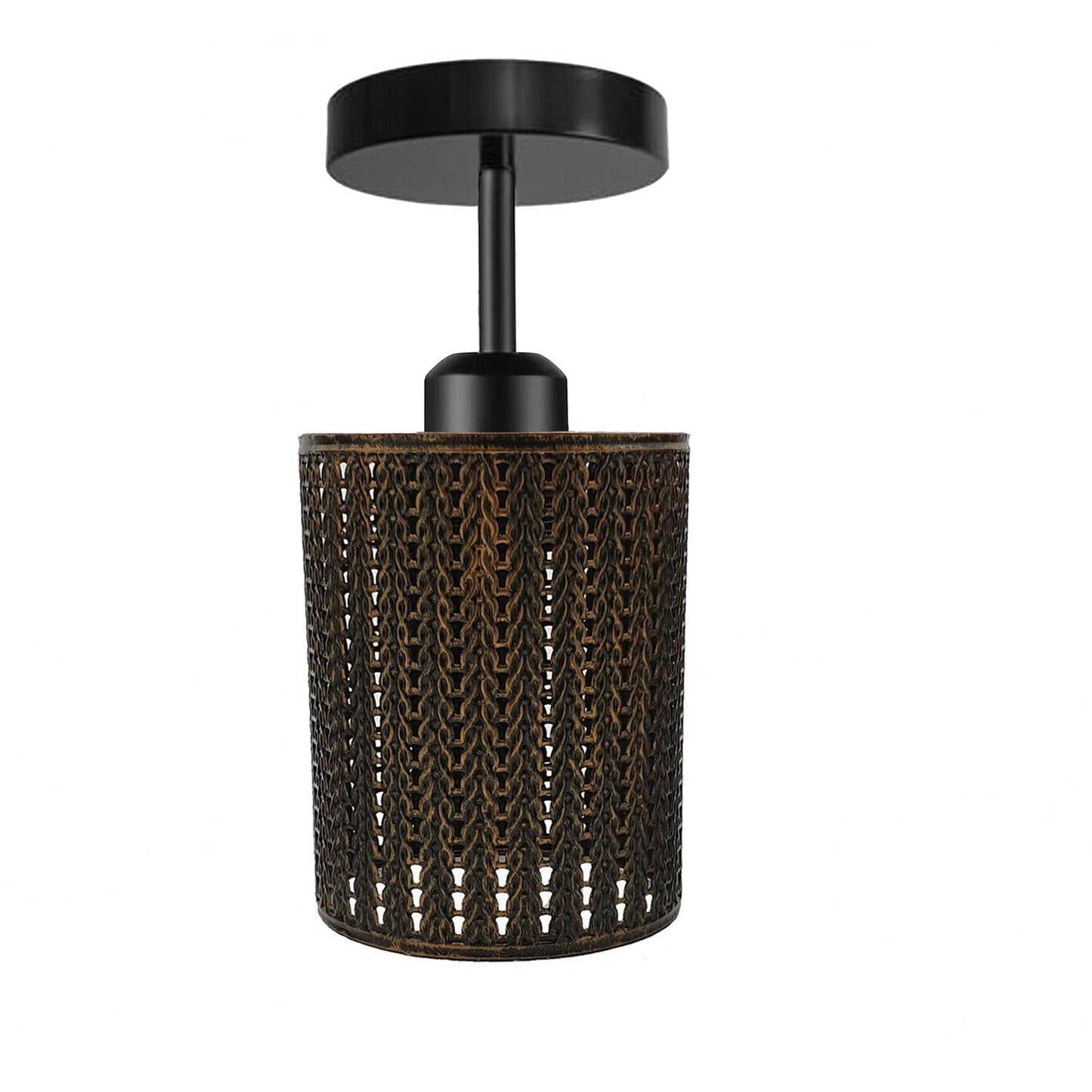 Metal Ceiling Light Shade Pendant Industrial Barrel Wire Cage Lampshade Lamp~1218