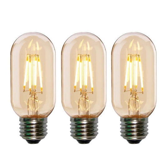 Vintage Retro Style Energy-saving LED 4W T45 E26 LED Bulb Pack 3
