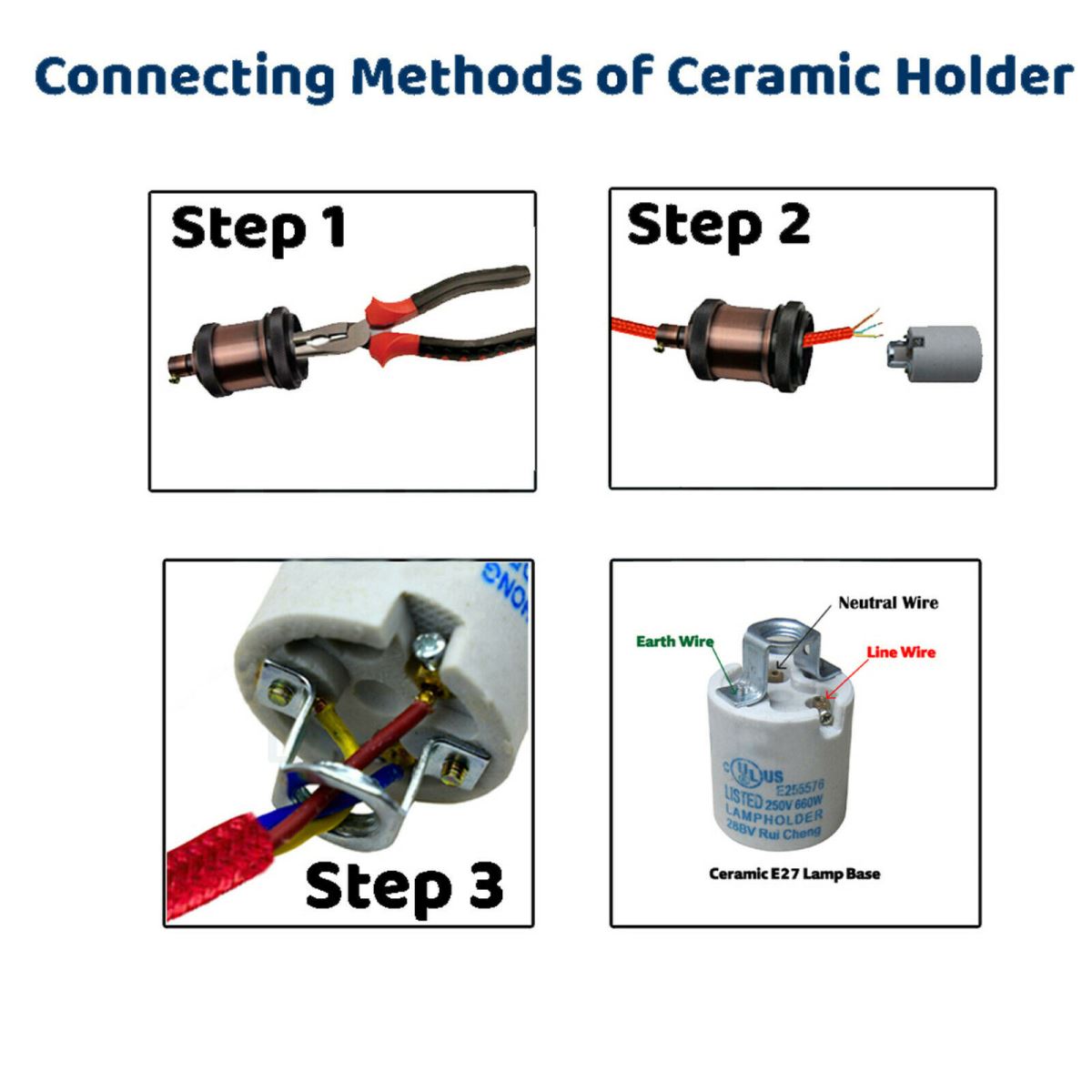 Chrome E26 Edison Bulb Holder Antique Light Bulb