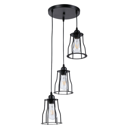 Three-Way Metal Black Pendant Lamp.JPG