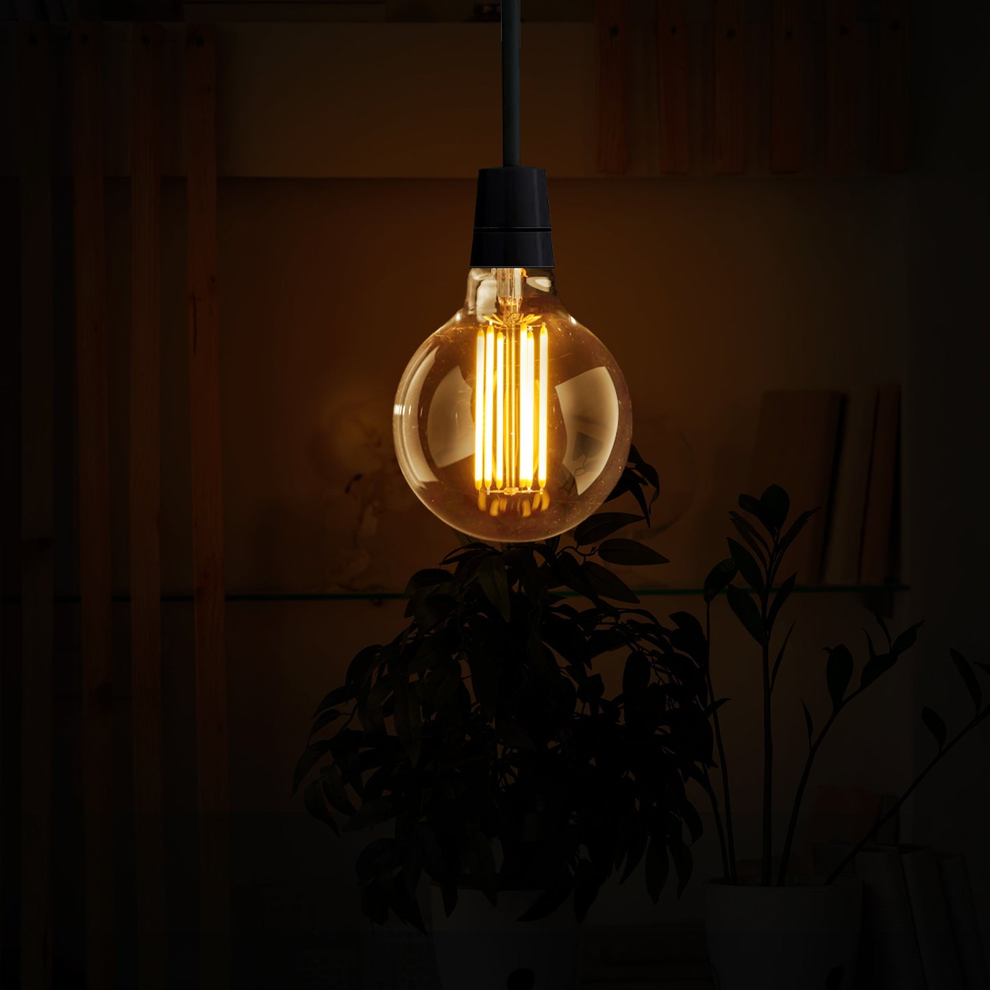 G125 E26 8W Globe Vintage LED Retro Light Bulb 5 Pack