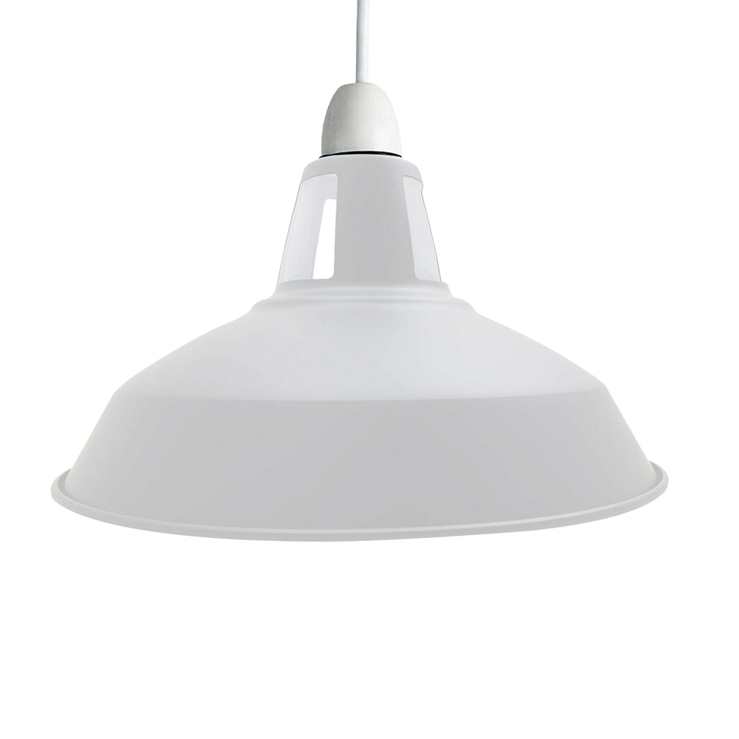 barn slotted lamp shades white