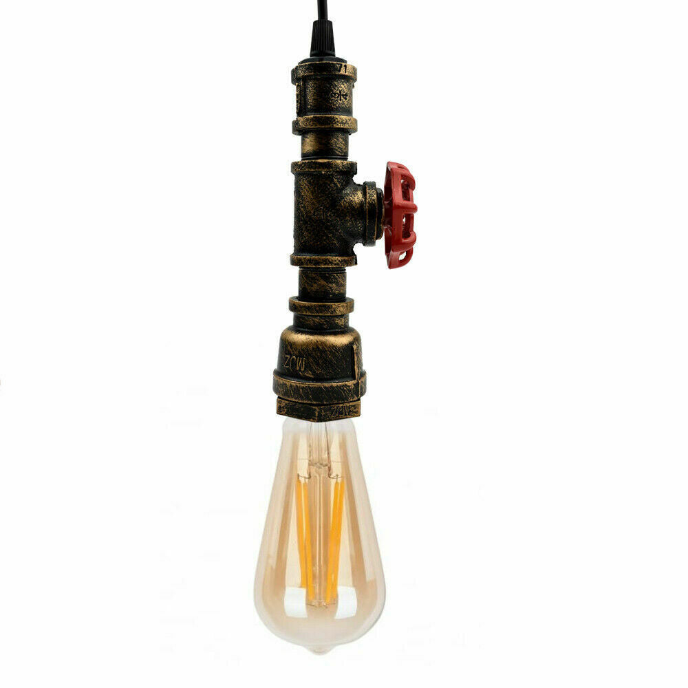 Industrial Steampunk Water Pipe Pendant Light