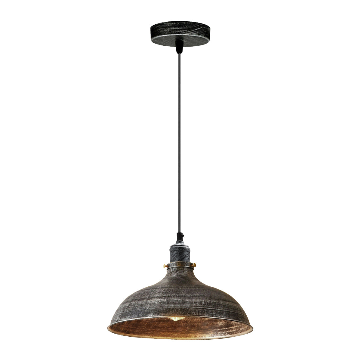 Vintage Barn Brushed Silver Hanging Pendant Light
