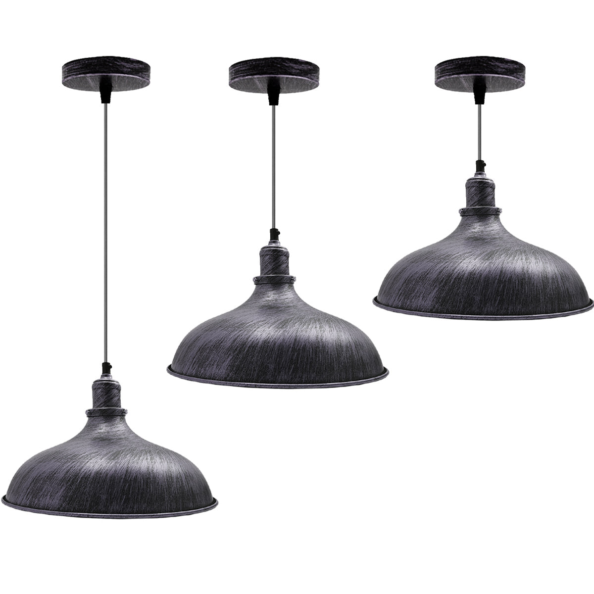 Vintage Barn Brushed Silver Hanging Pendant Light