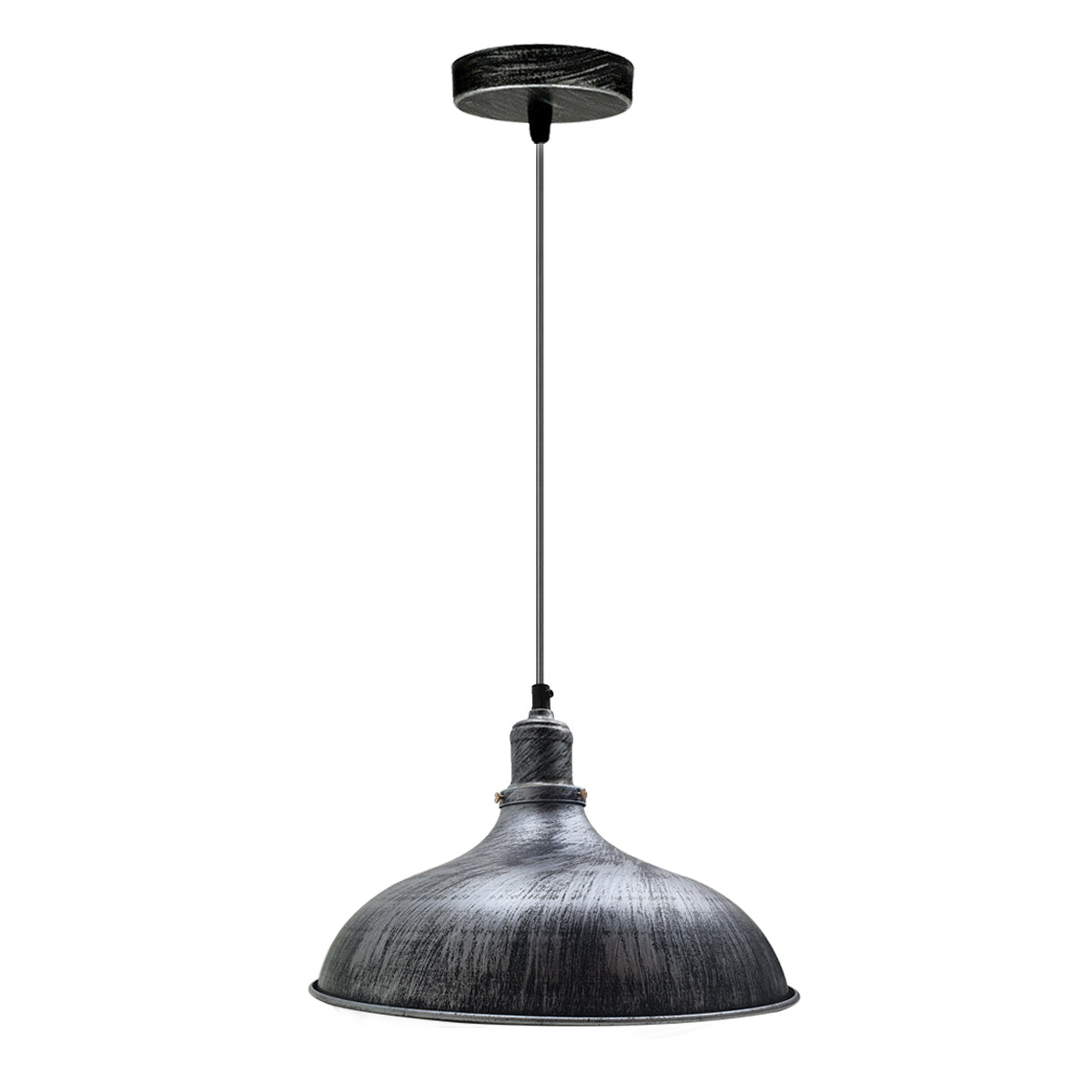 Vintage Barn Brushed Silver Hanging Pendant Light