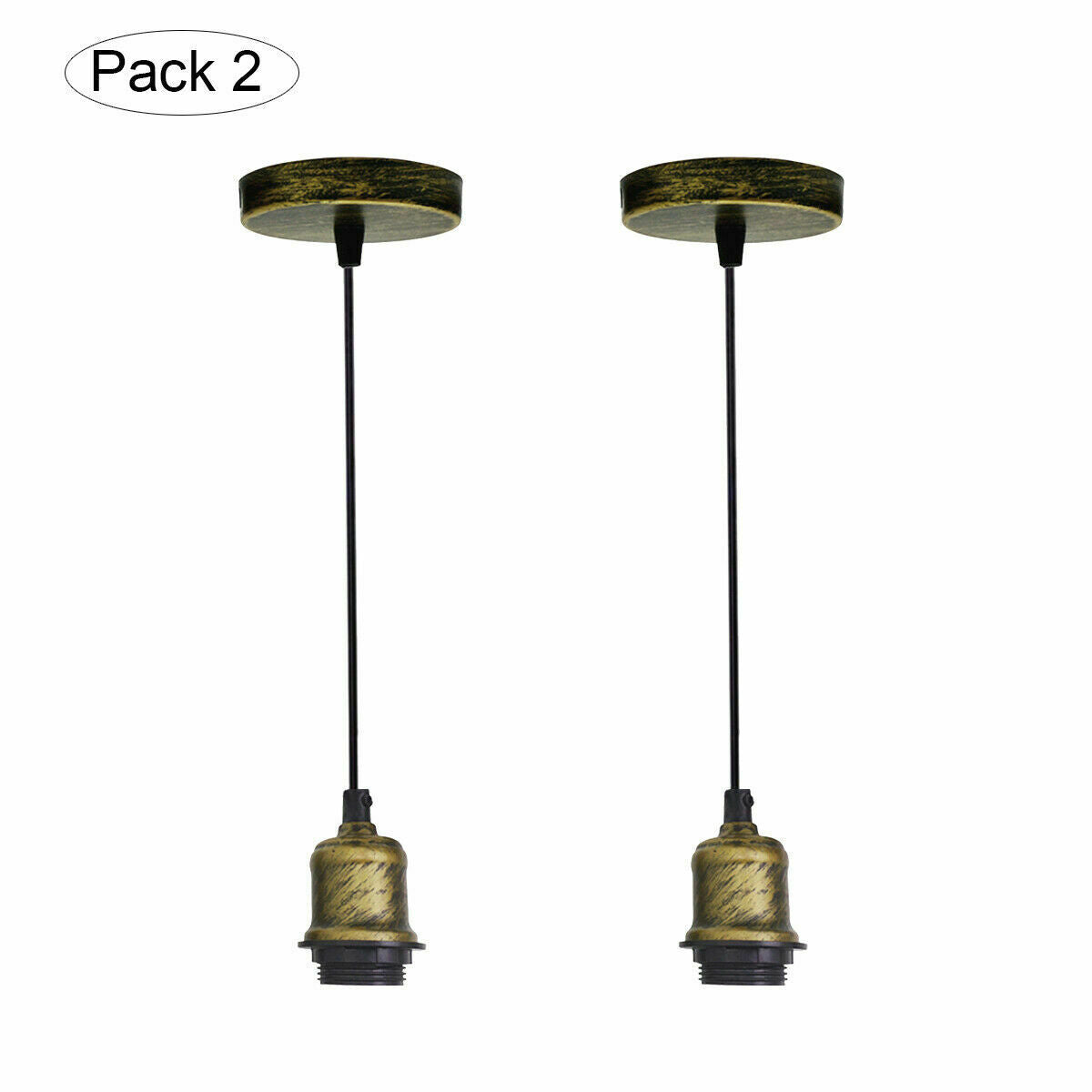 Vintage hanging Pendant light with Socket Lamp Holder