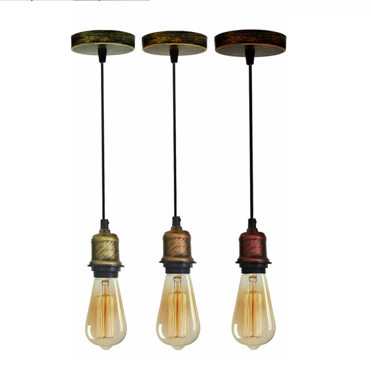Vintage hanging Pendant light with Socket Lamp Holder