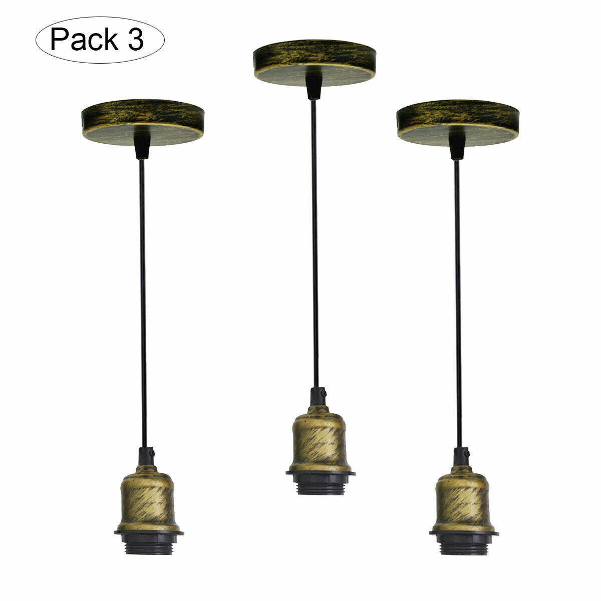 Vintage hanging Pendant light with Socket Lamp Holder