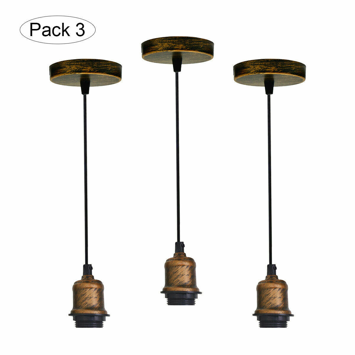 Vintage hanging Pendant light with Socket Lamp Holder