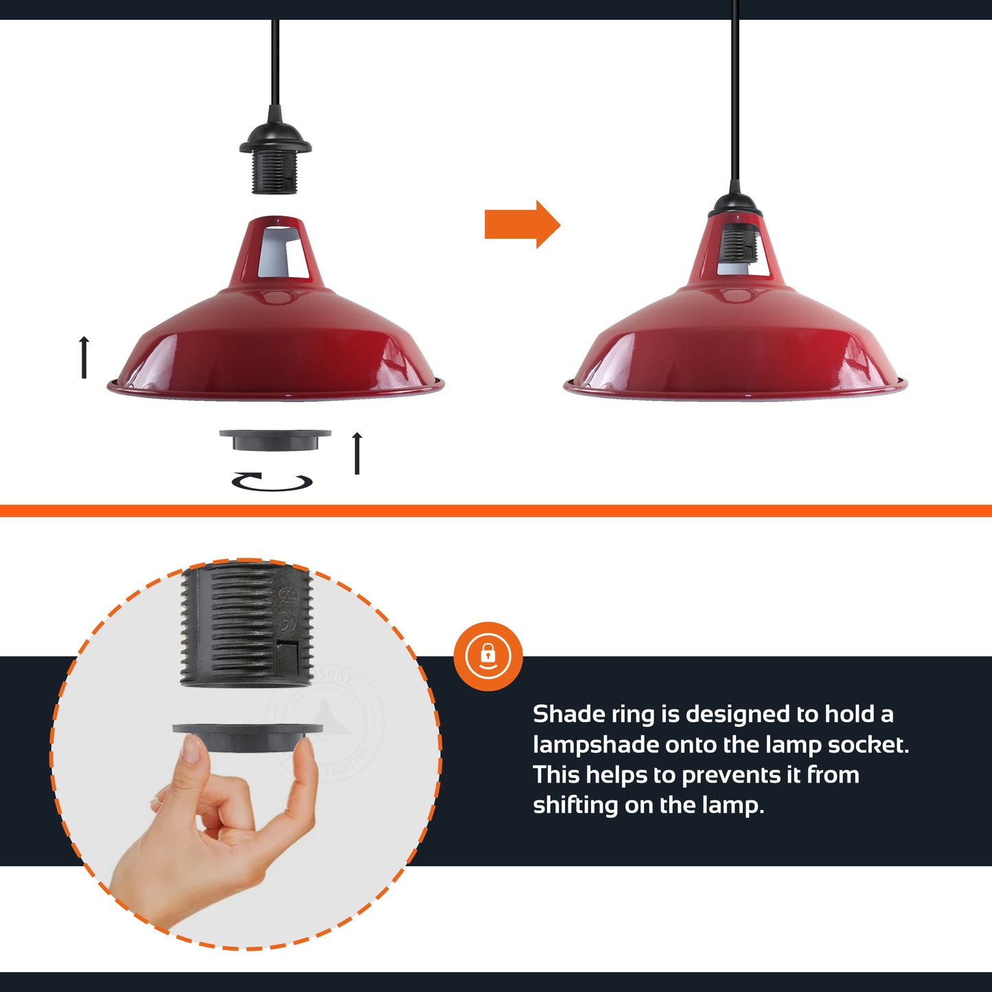 Industrial iron Hanging Pendant Light Cord Kit