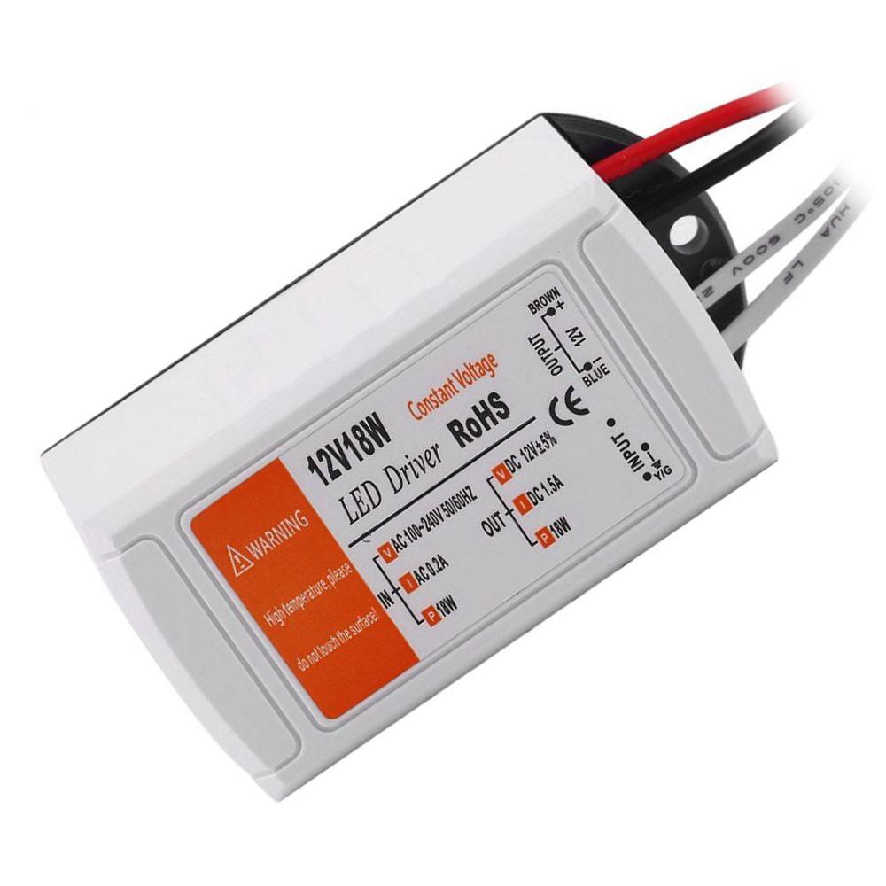DC 12V 1.5A 18W Constant Voltage LED Driver Power Supply AC 90-240V Lighting Transformer