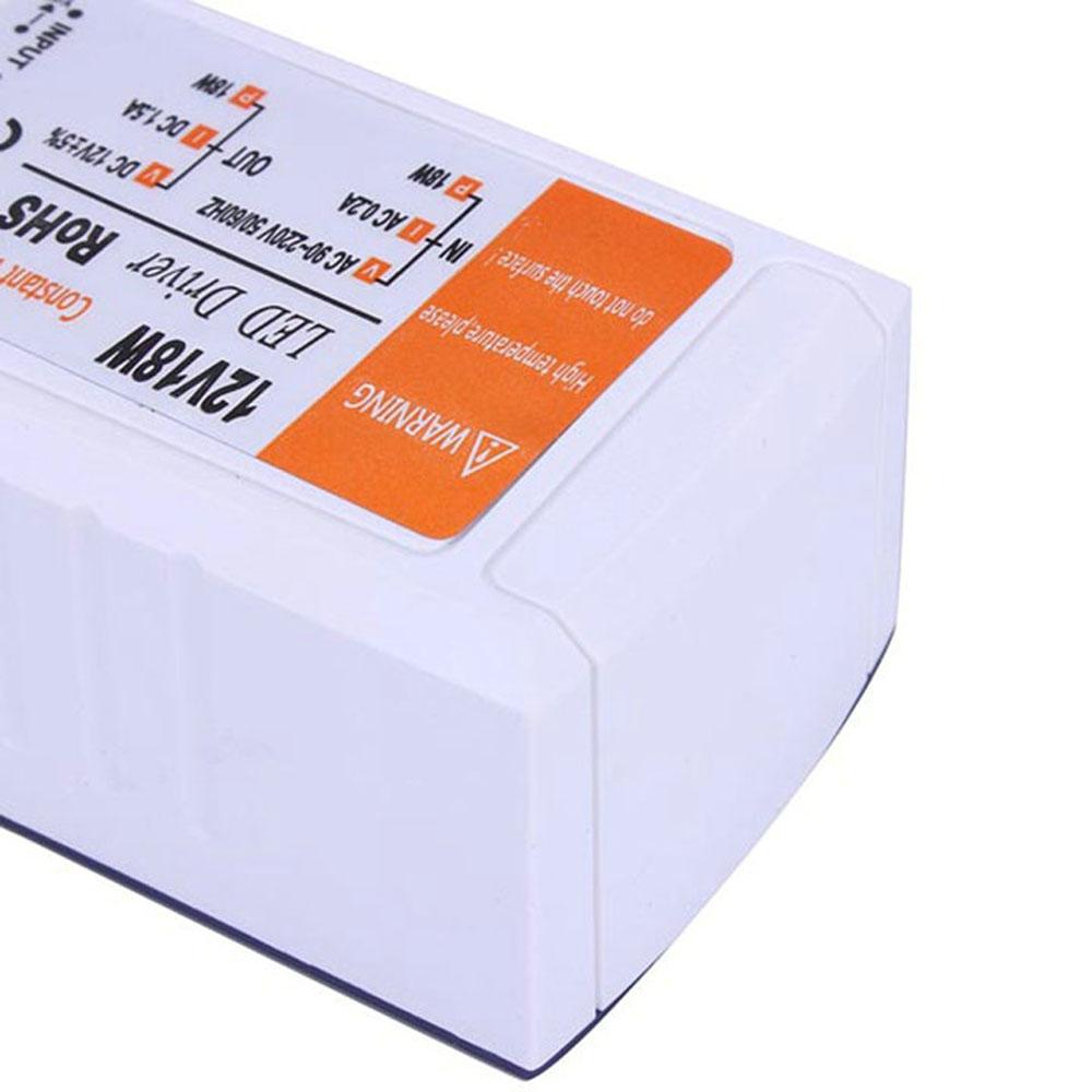 DC 12V 1.5A 18W Constant Voltage LED Driver Power Supply AC 90-240V Lighting Transformer