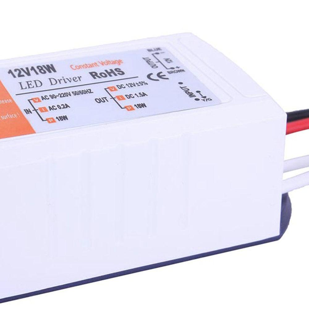DC 12V 1.5A 18W Constant Voltage LED Driver Power Supply AC 90-240V Lighting Transformer