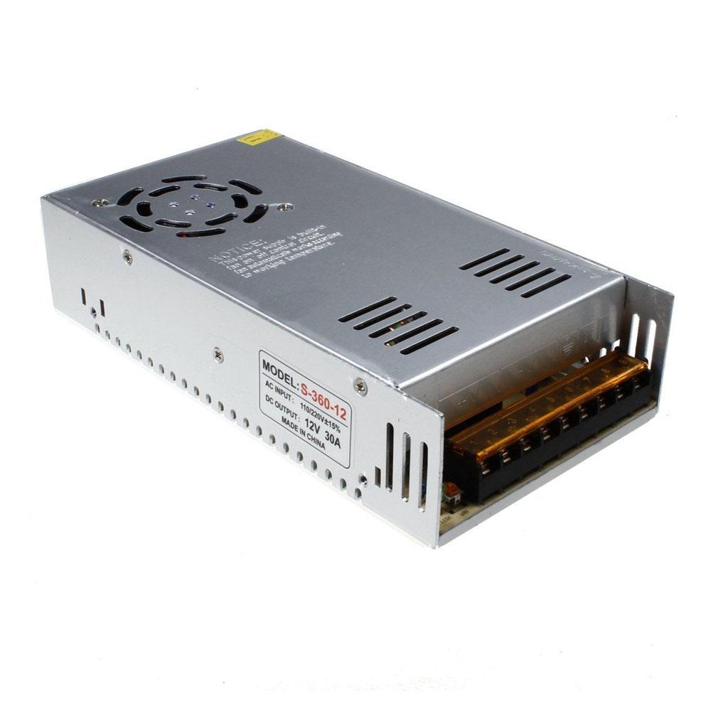 DC 12V 30A Regulated Switching Power Supply Dual Output Power Supply Enclosed Power Supplies S-360-12