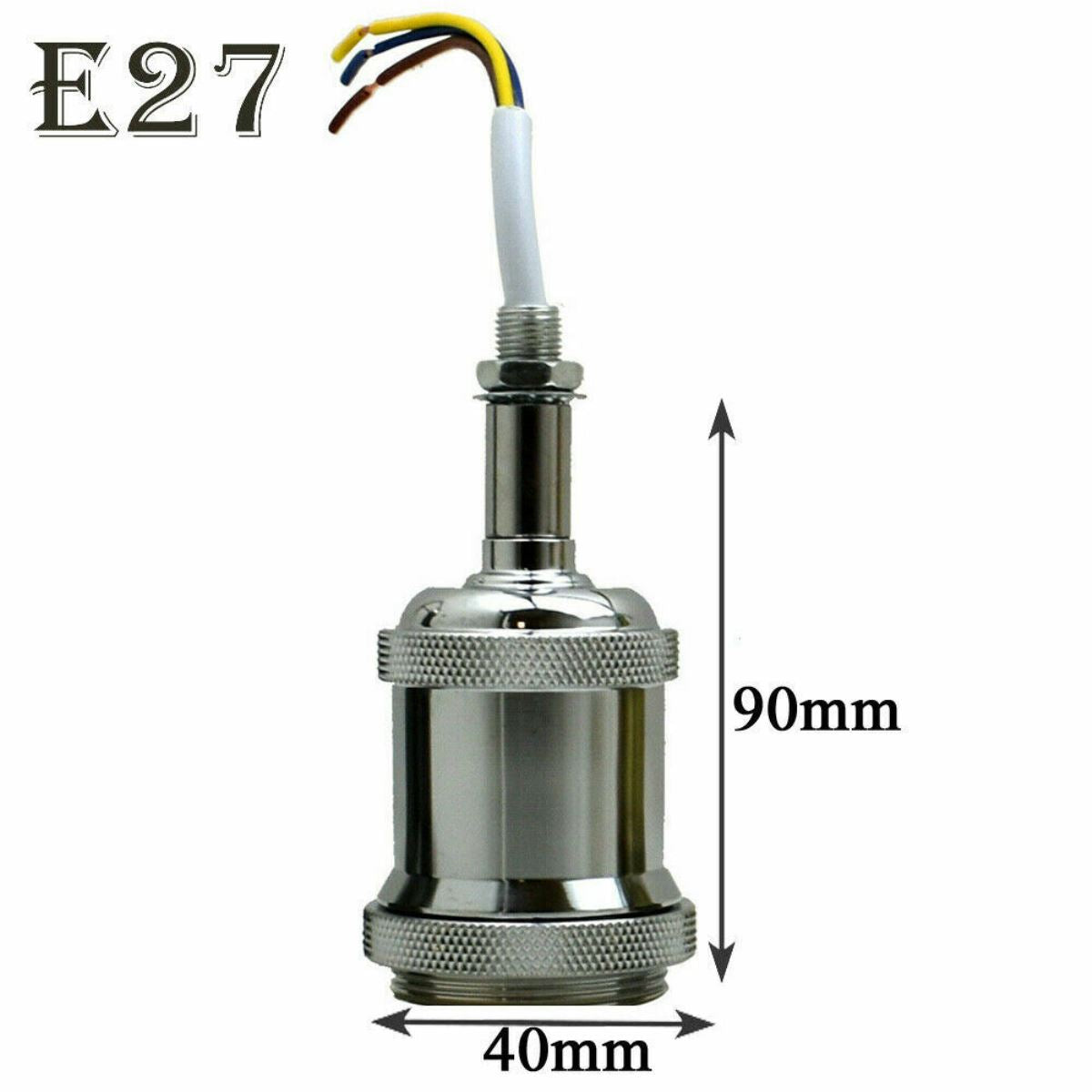 Chrome E26 Edison Bulb Holder Antique Light Bulb