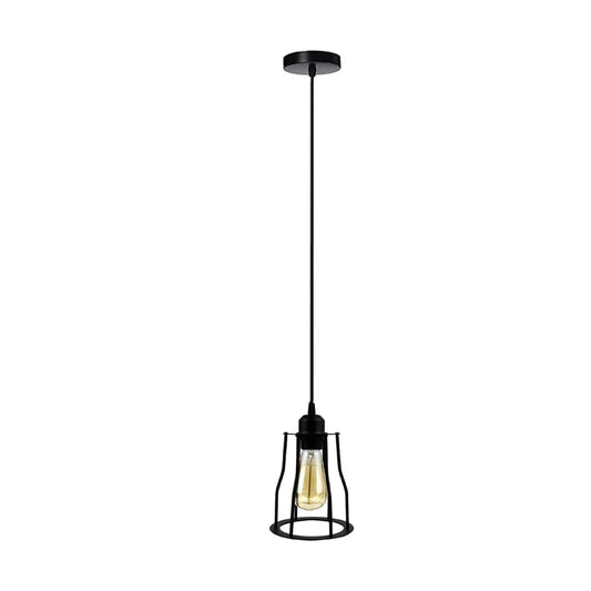 Industrial Cage Pendant Light Fixture