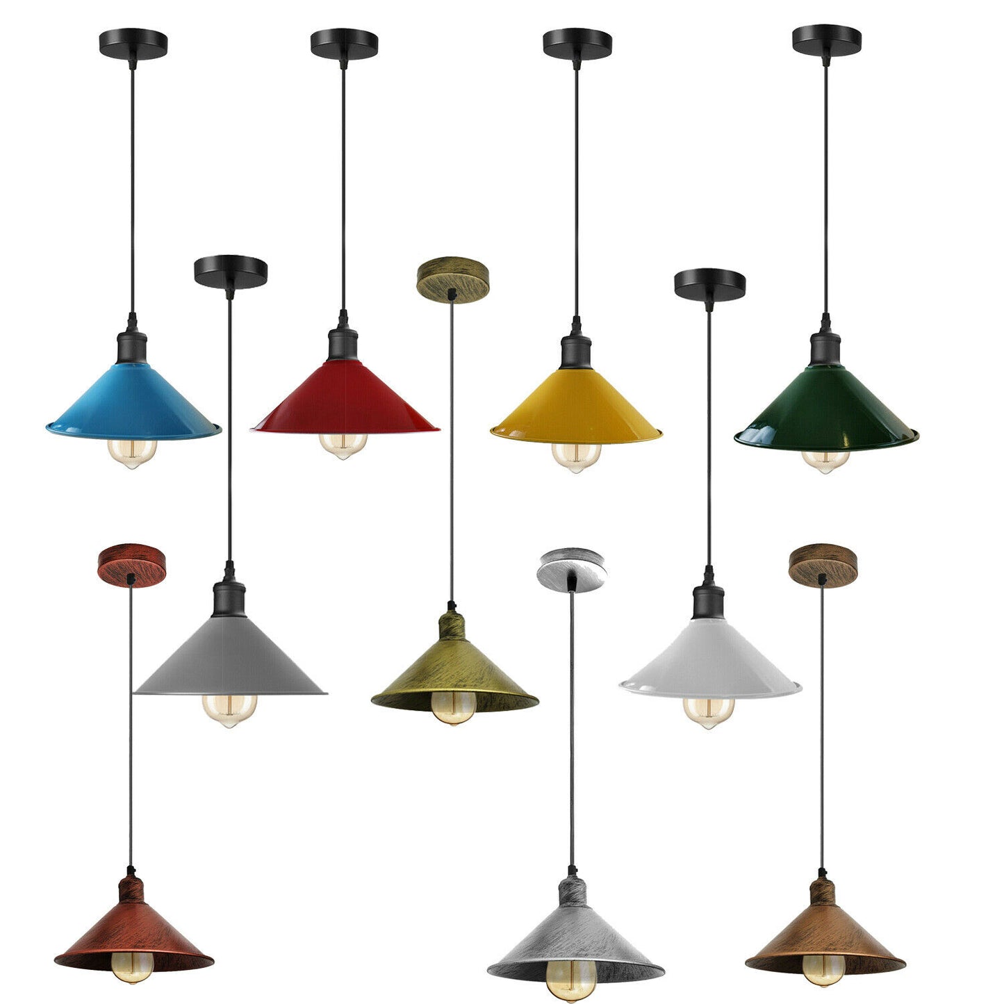 9 Inch Industrial Modern Cone Ceiling Pendant Lighting