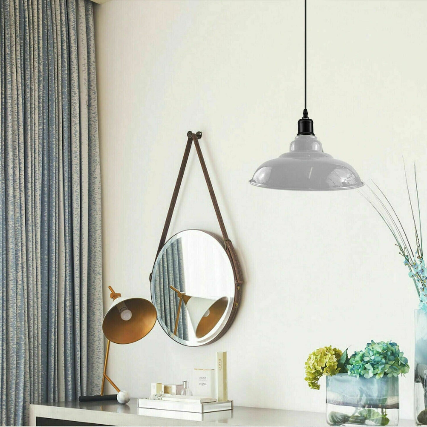 White Curvy Pendant Light for room.JPG
